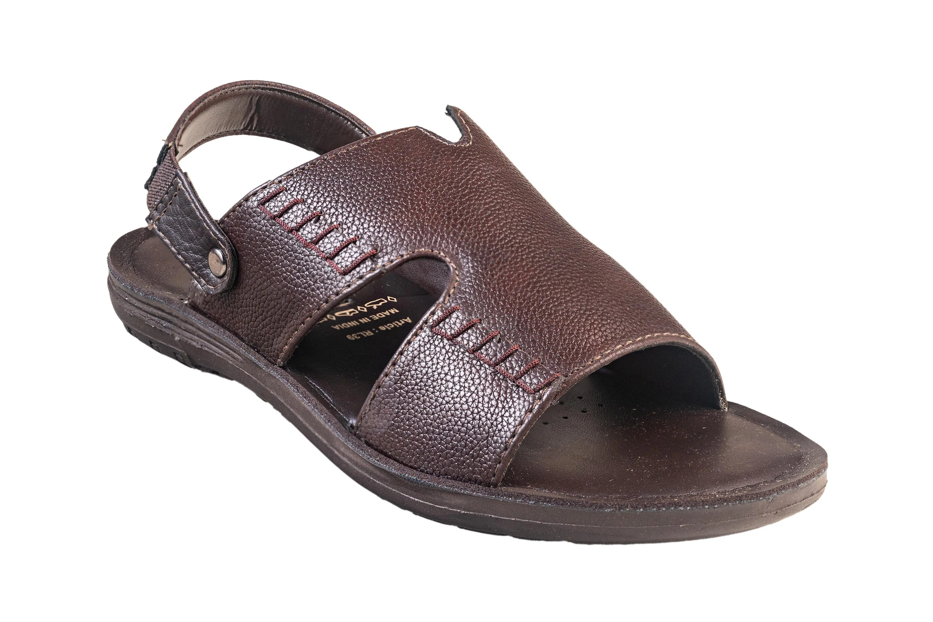 Puntooblu Gents Brown Sandal PU (Gs Pu S Rl 39 A)