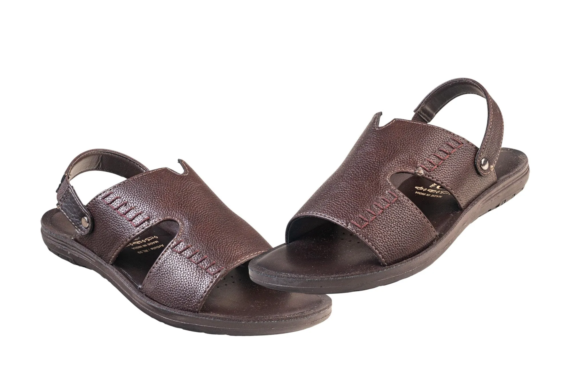 Puntooblu Gents Brown Sandal PU (Gs Pu S Rl 39 A)