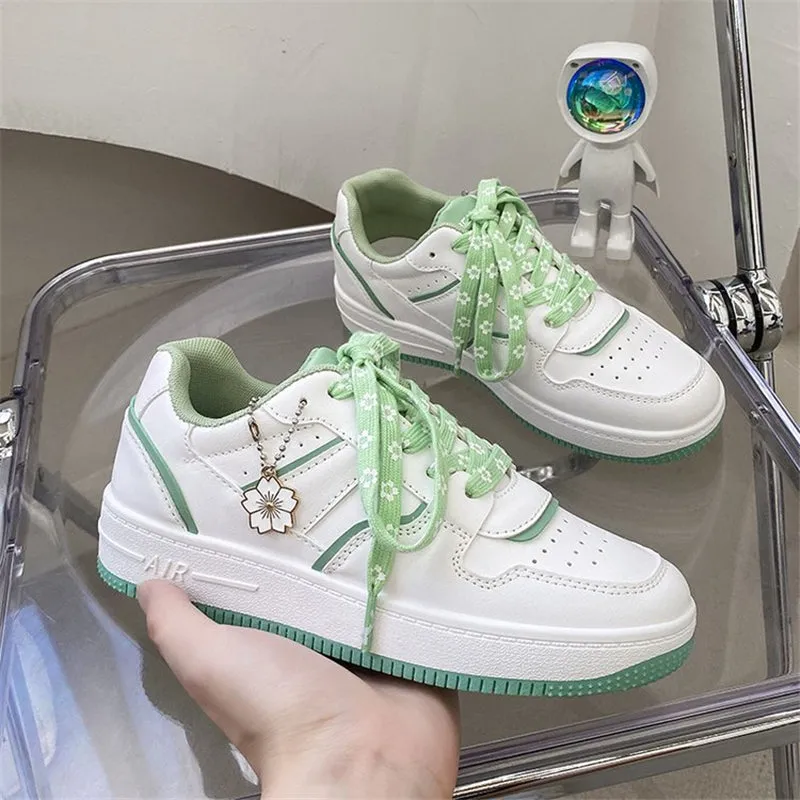 PURPLE/GREEN SAKURA LACES BREATHABLE SNEAKERS UB2603