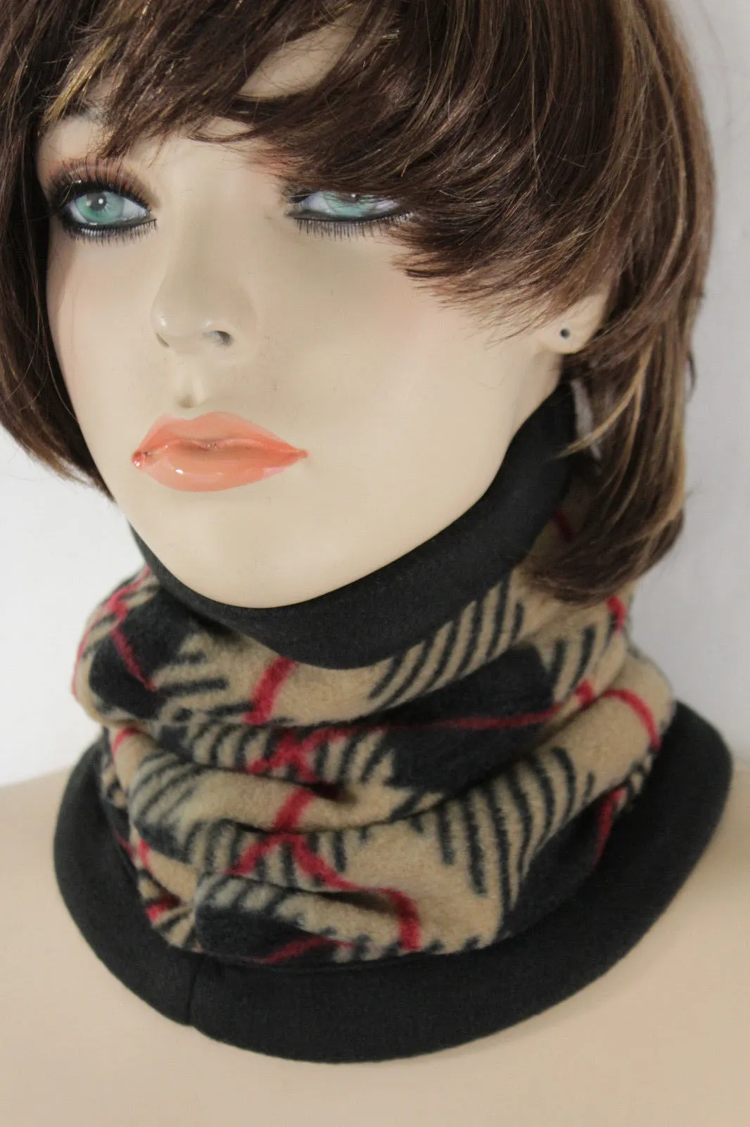 Red Black White Beige Neck Warmer Scarf Turtle Cover Mask Hat Sport Men