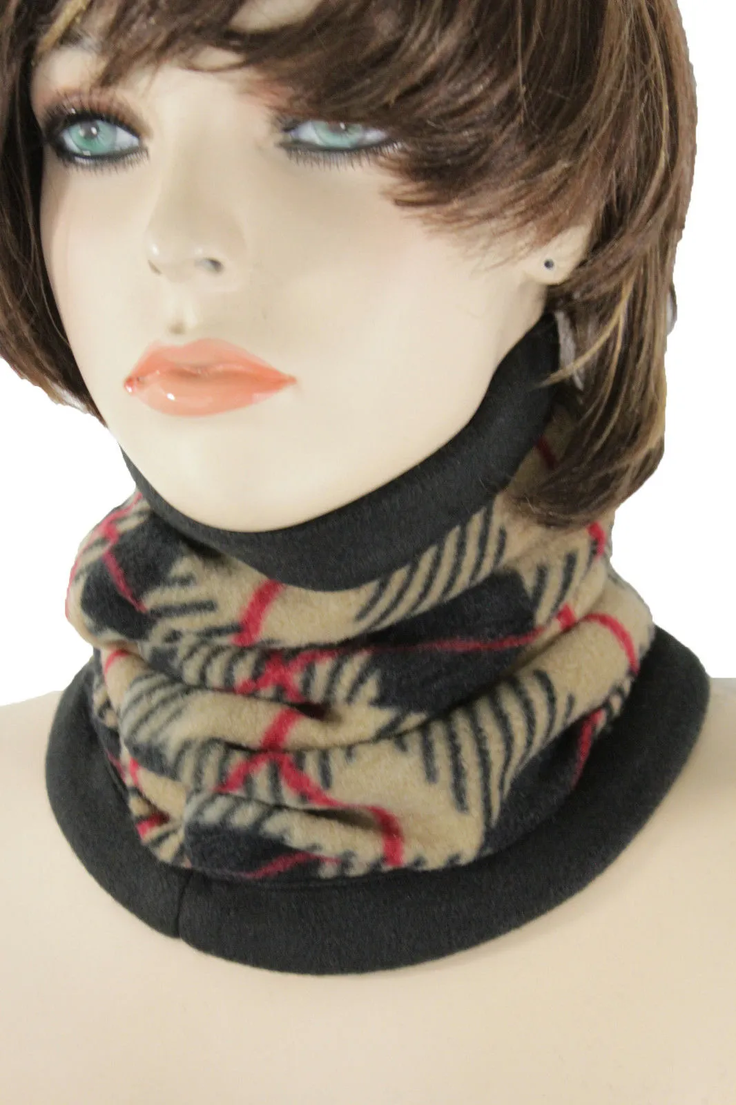 Red Black White Beige Neck Warmer Scarf Turtle Cover Mask Hat Sport Men