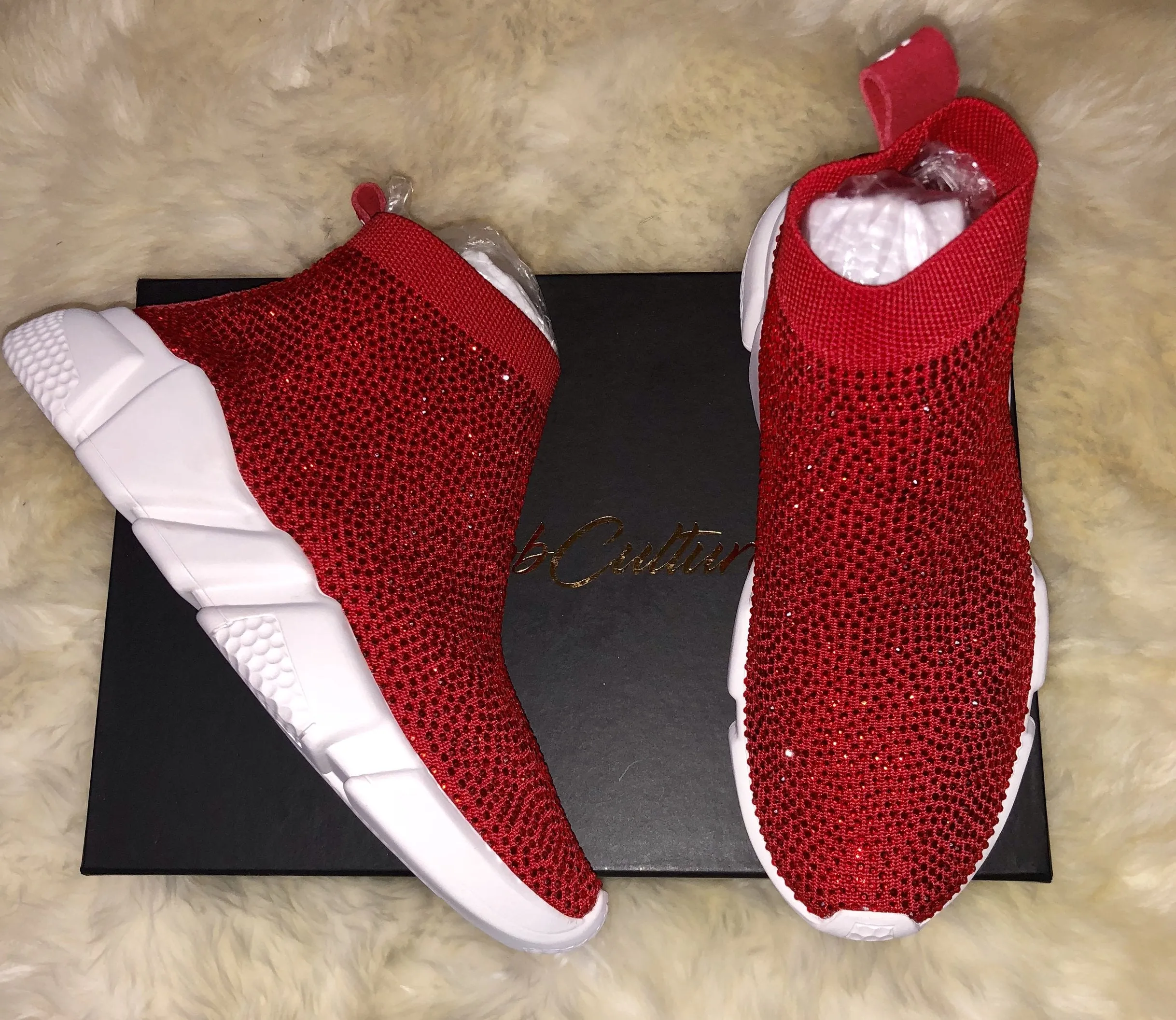 Red Rhinestone Sneaker
