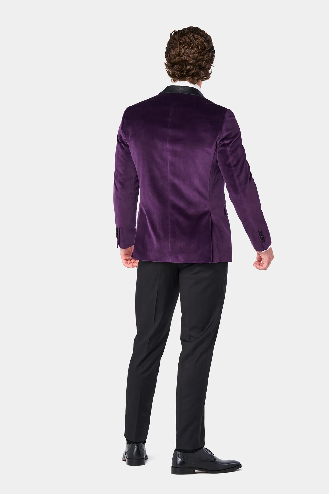 Regency Purple Velvet Shawl Lapel Tuxedo