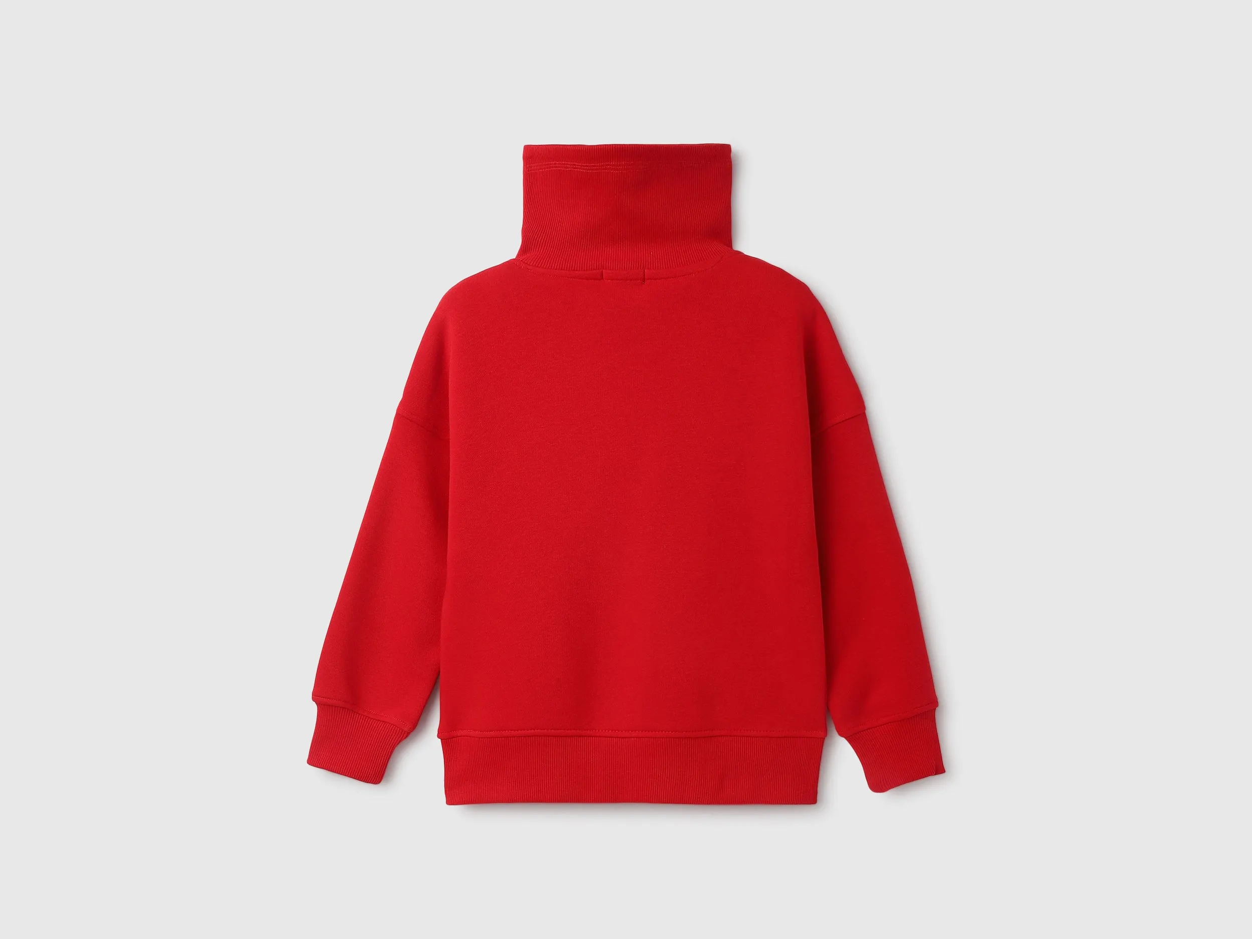Regular Fit Mock Neck Solid Sweatshirt