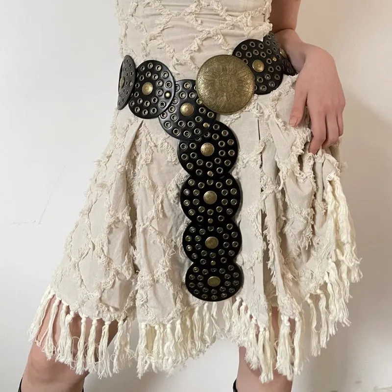 Retro Round Hollow Girdle