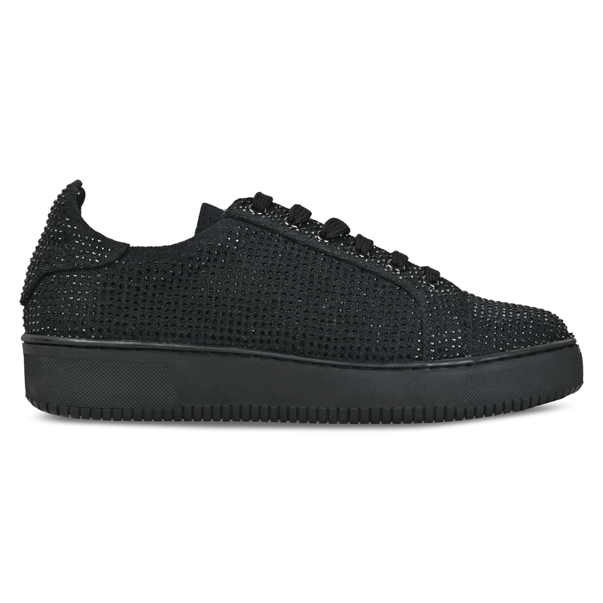 Rhinestone Lowtop Sneakers- Black