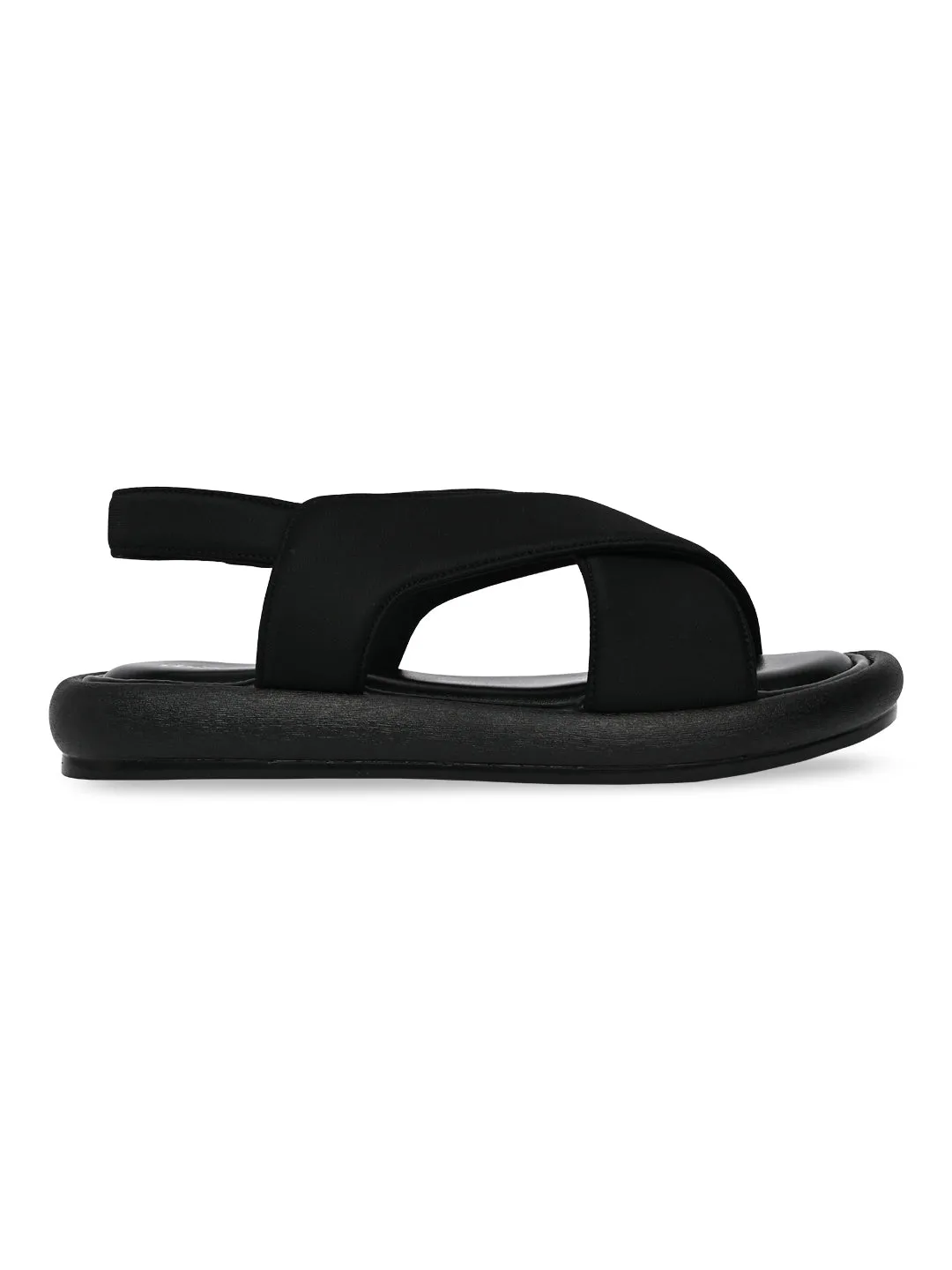 Rocia By Regal Black Women Casual Cross Sandals