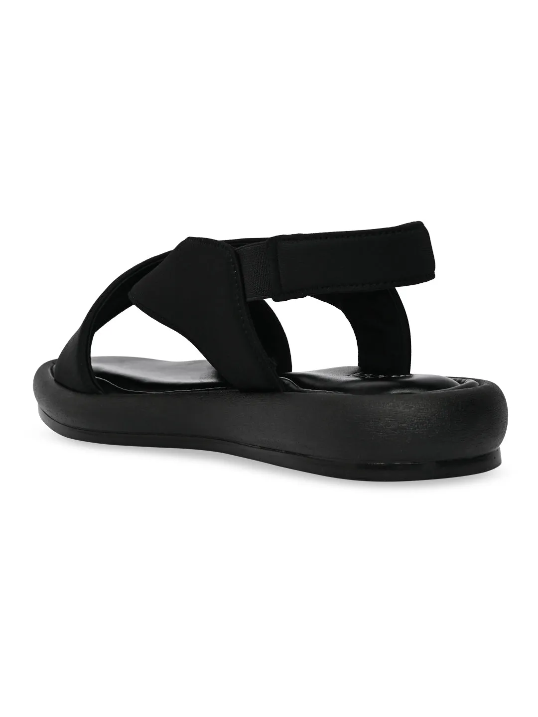 Rocia By Regal Black Women Casual Cross Sandals