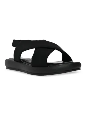 Rocia By Regal Black Women Casual Cross Sandals