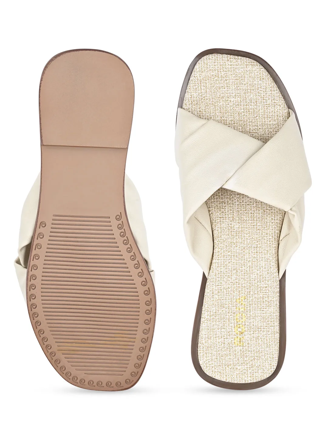 Rocia By Regal Cream Women Casual Comfortable Flats