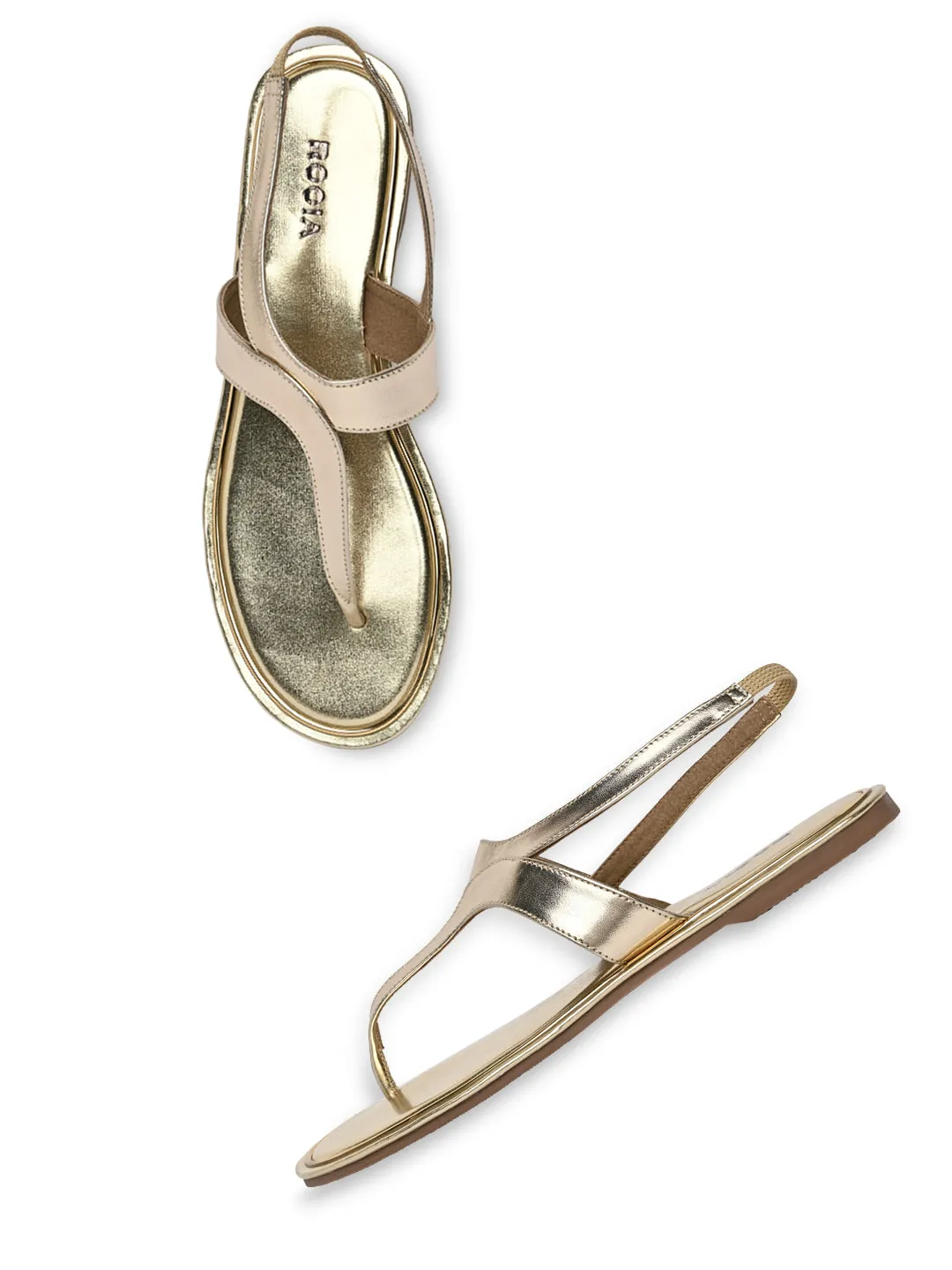 Rocia By Regal Gold Women Casual Flat Sandals