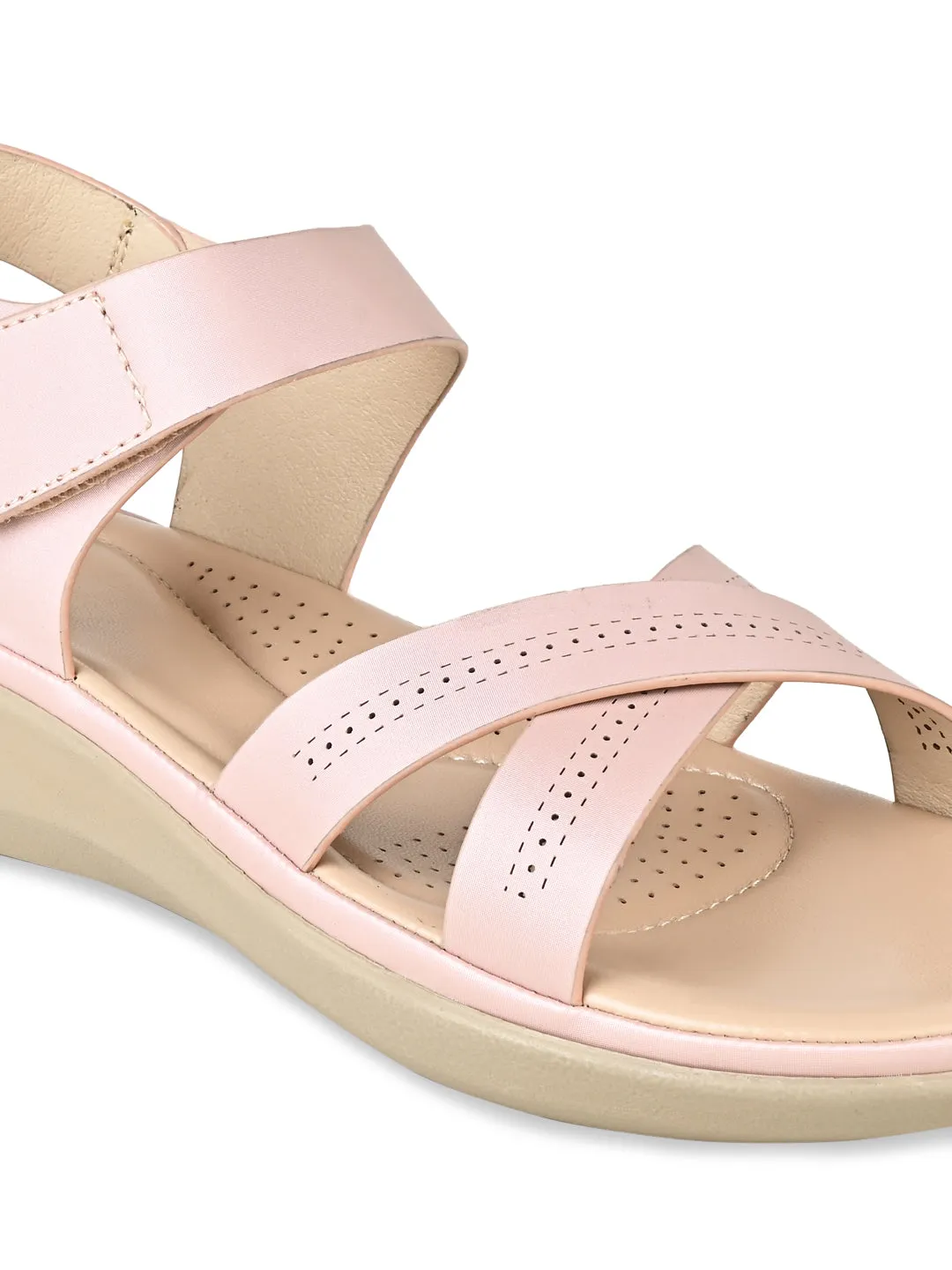 Rocia By Regal Pink Women Comfort Flat Sandals
