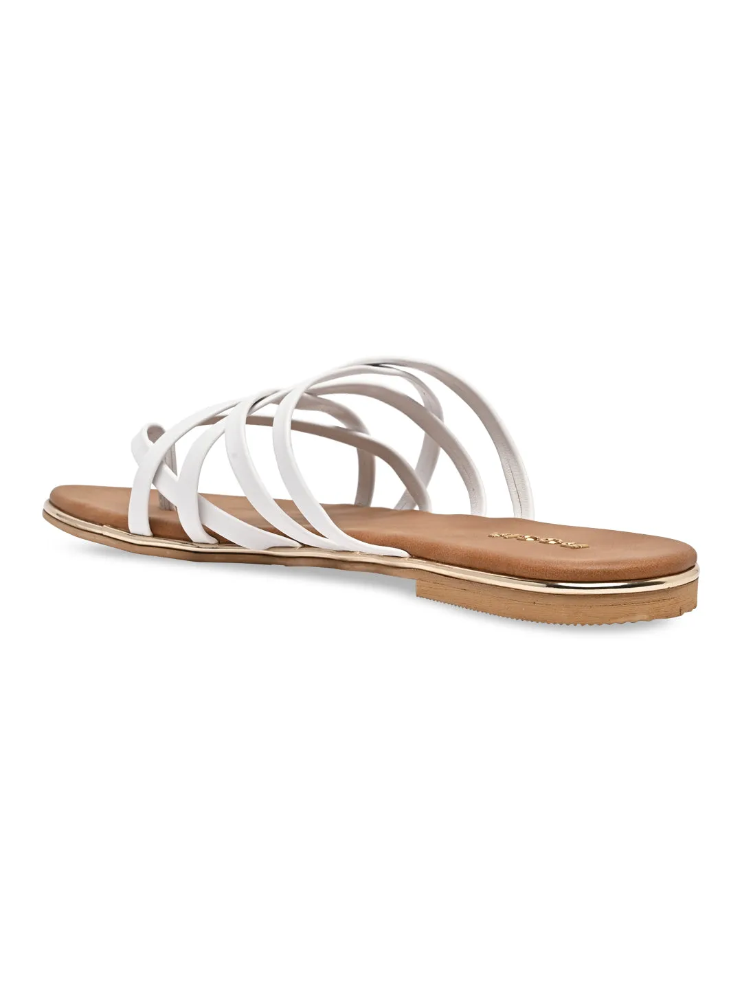 Rocia By Regal White Women Strappy Flats