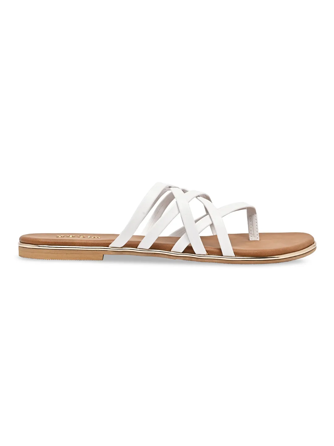 Rocia By Regal White Women Strappy Flats