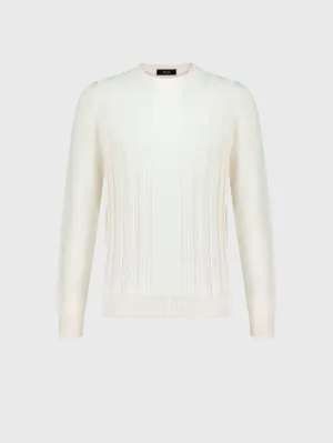Round Neck Sweater White