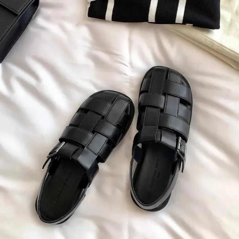 Round Toe Flats Sandals