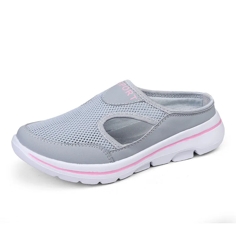 Round Toe Mesh Cut Out Sandals
