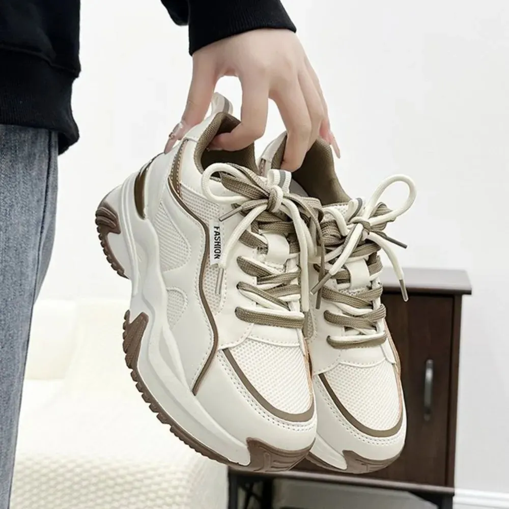 Round Toe Platform Sneakers