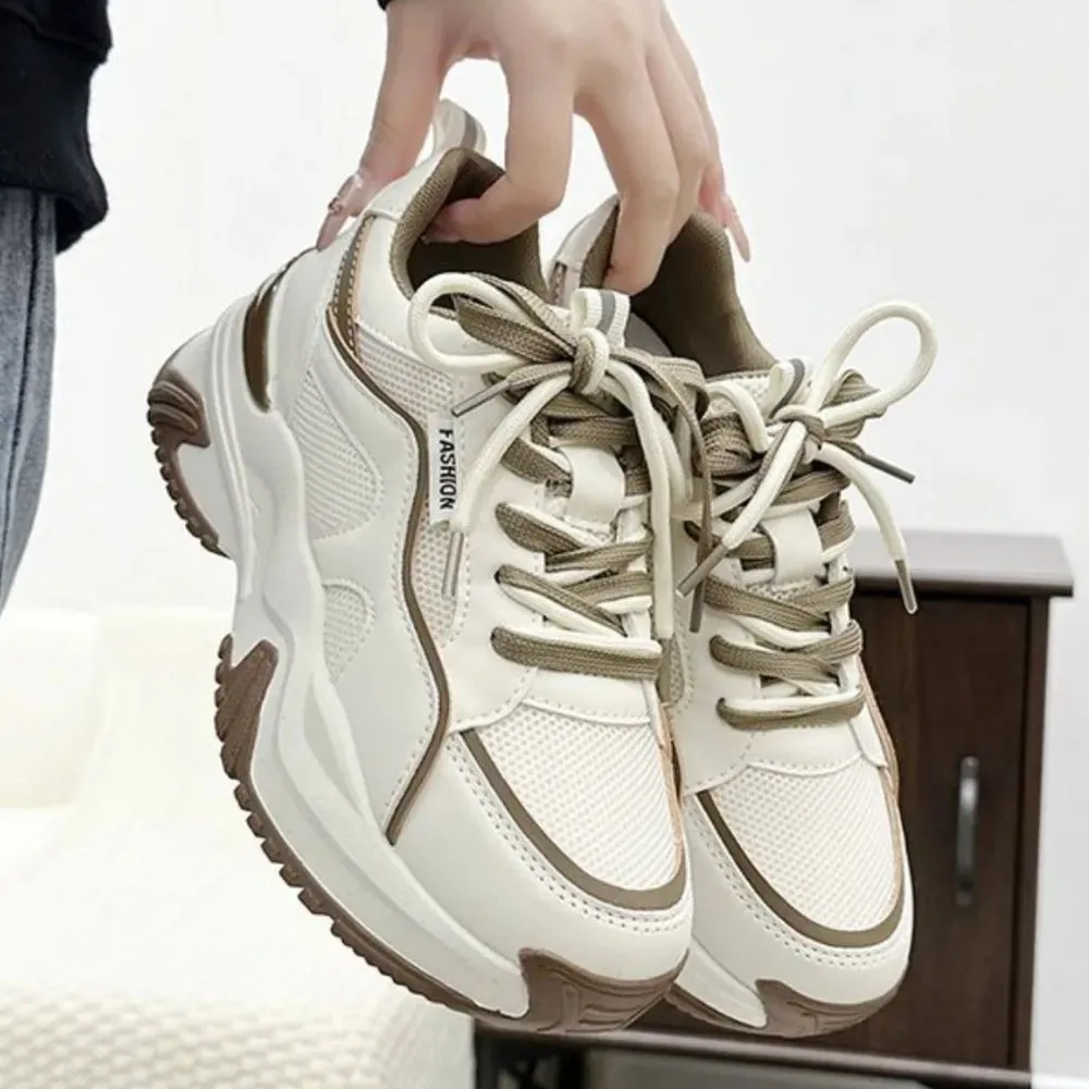 Round Toe Platform Sneakers