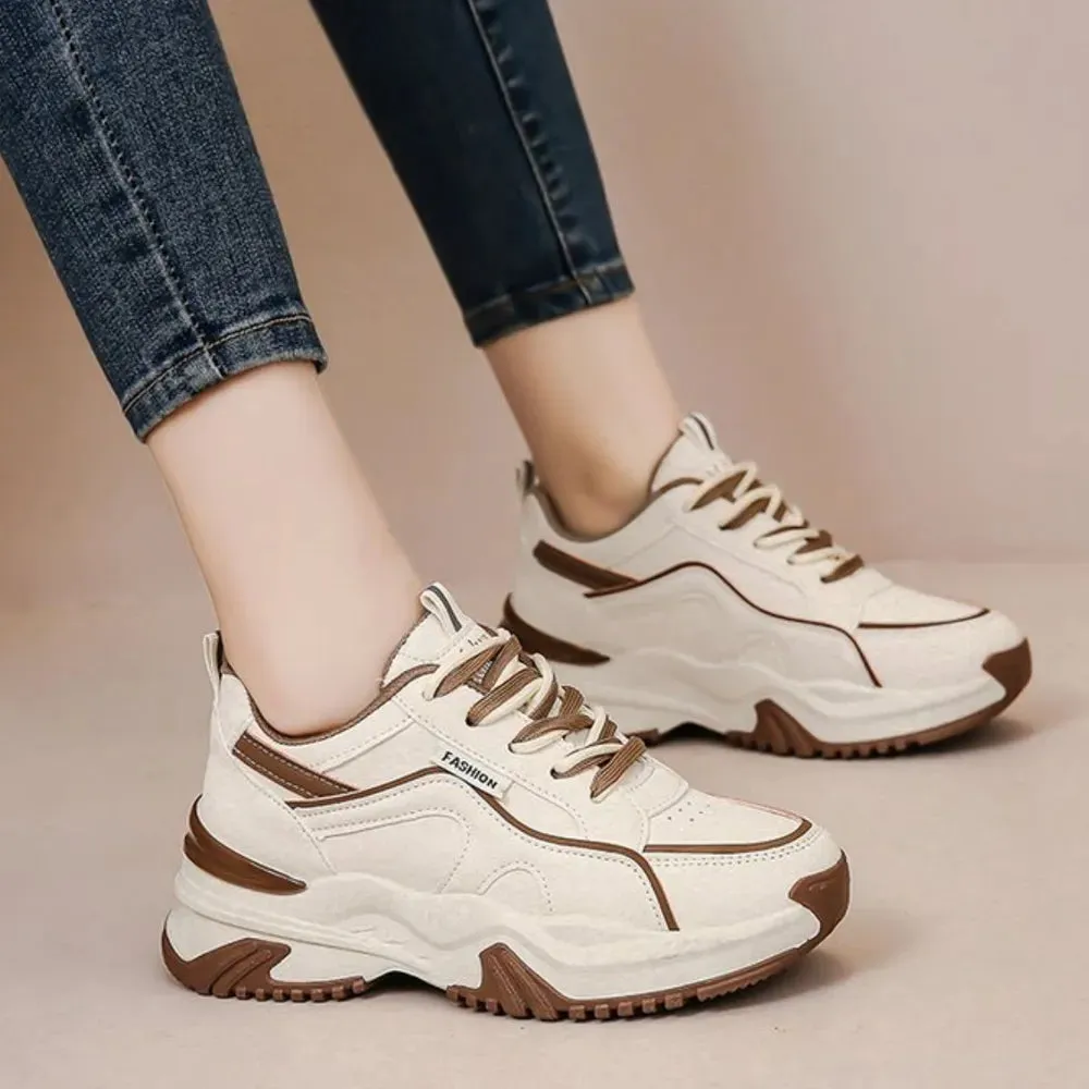 Round Toe Platform Sneakers
