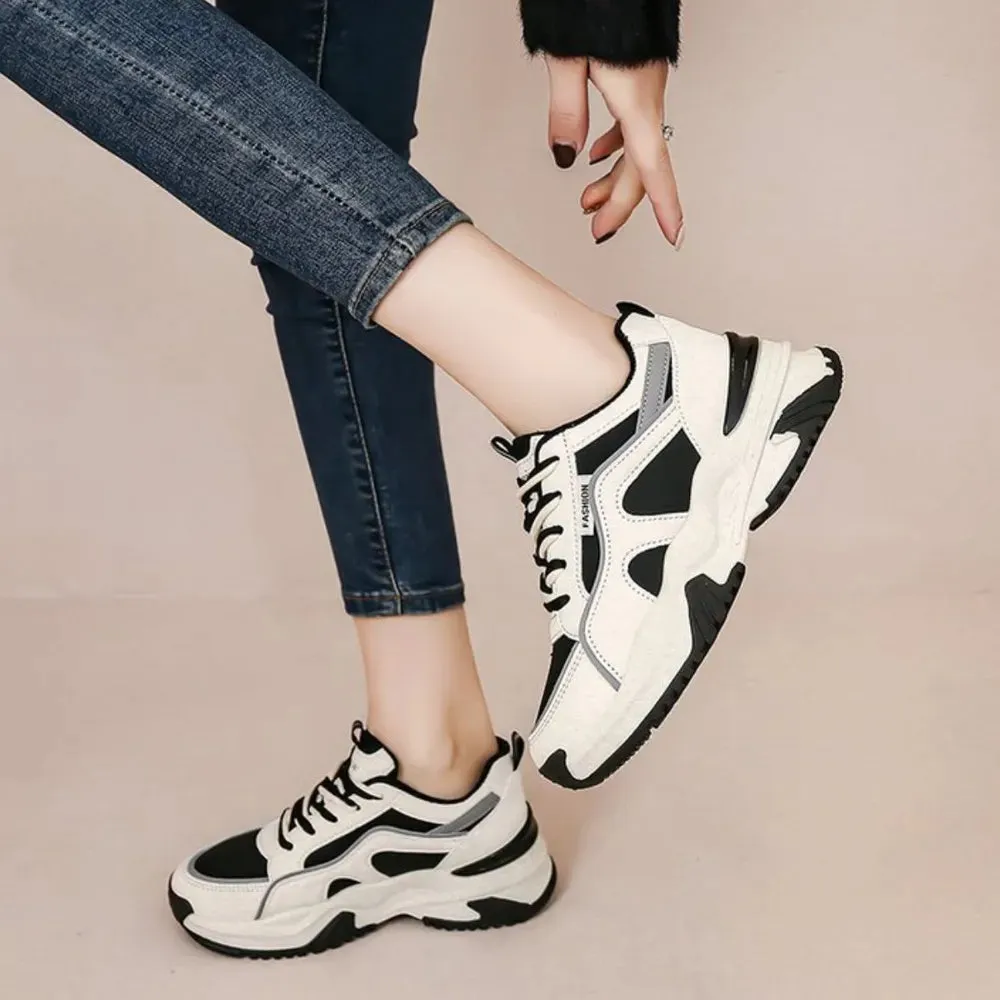 Round Toe Platform Sneakers