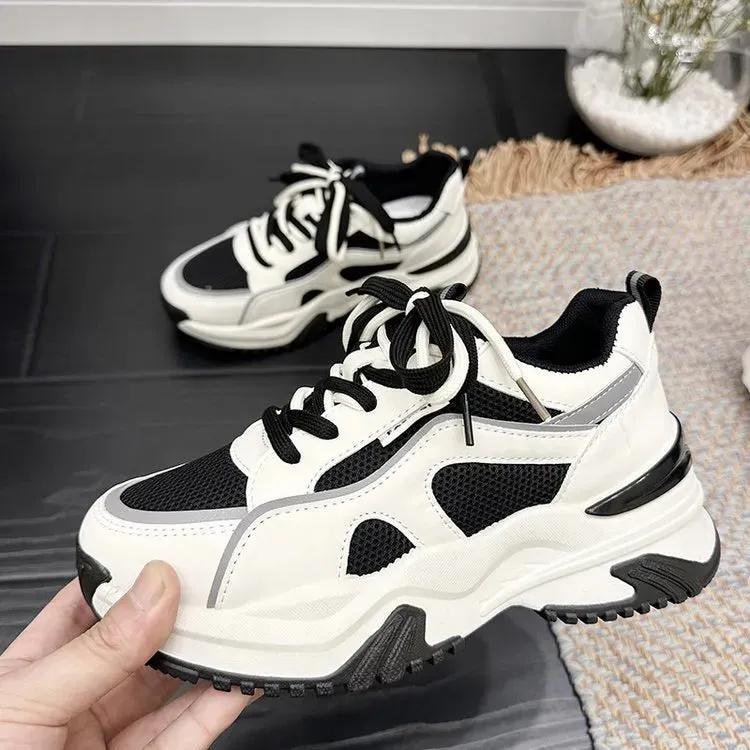 Round Toe Platform Sneakers