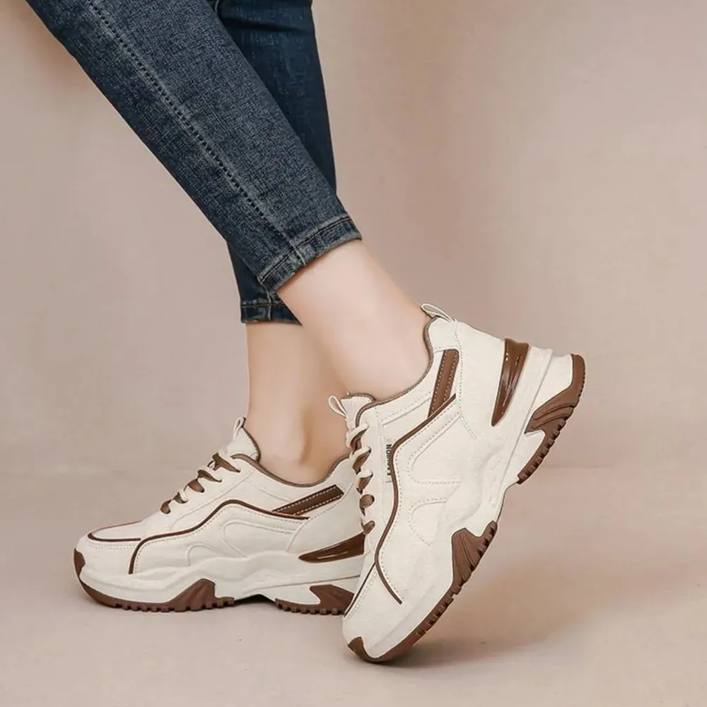 Round Toe Platform Sneakers