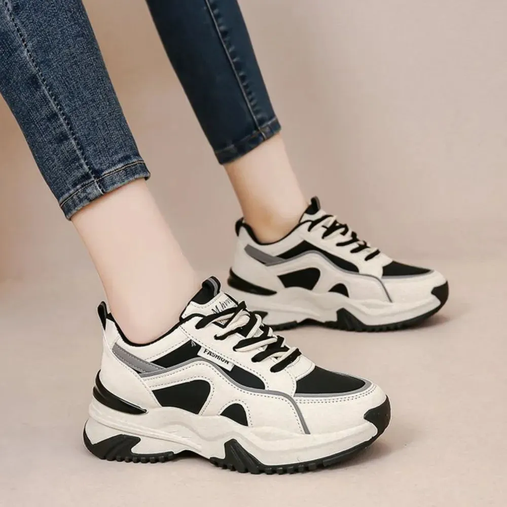 Round Toe Platform Sneakers