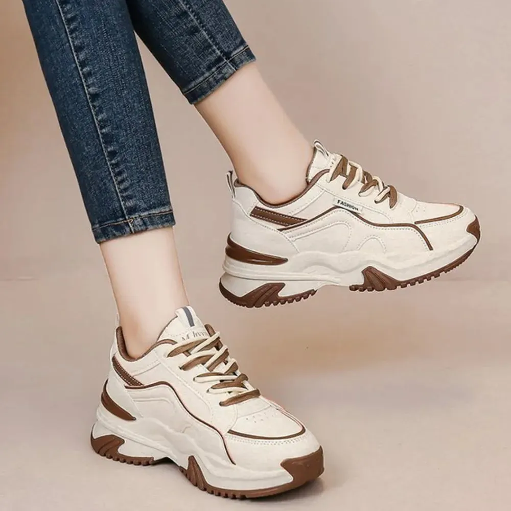 Round Toe Platform Sneakers
