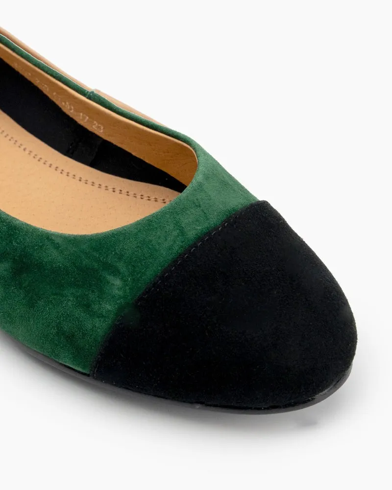Round Toe Splicing Faux Suede Flat Loafers