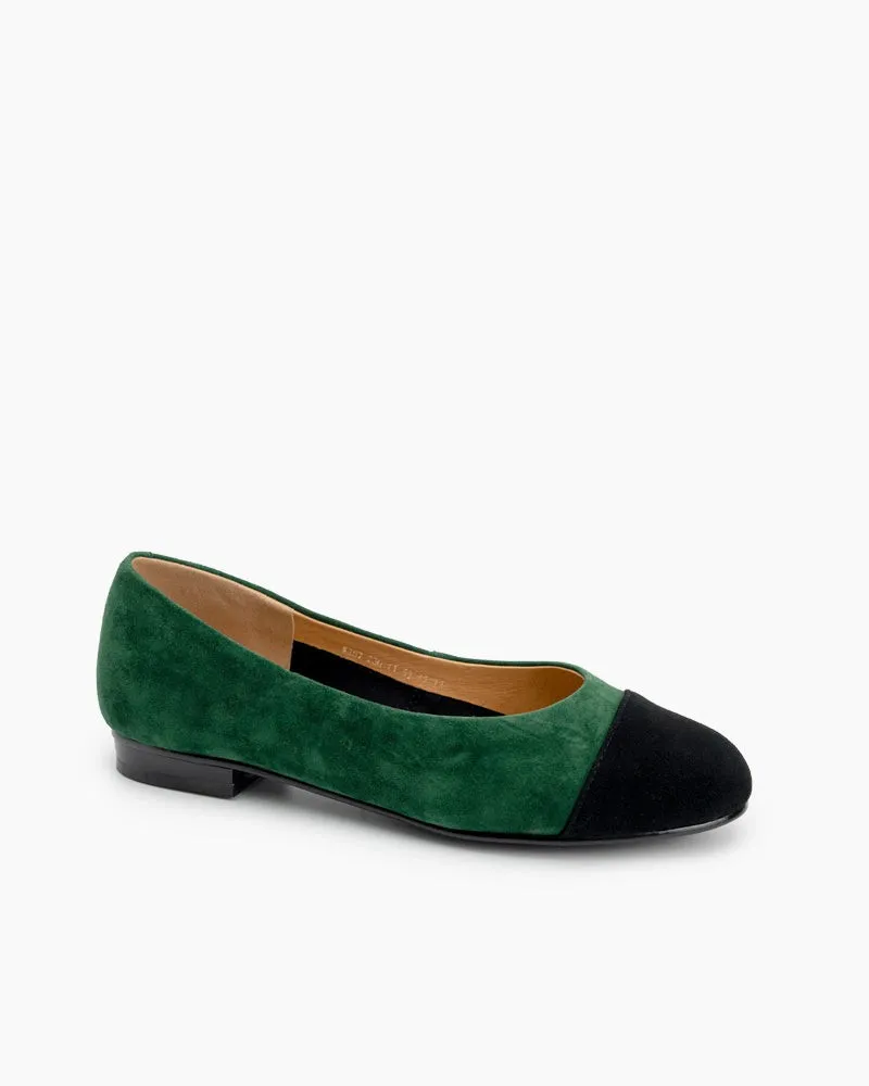 Round Toe Splicing Faux Suede Flat Loafers