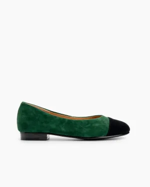 Round Toe Splicing Faux Suede Flat Loafers