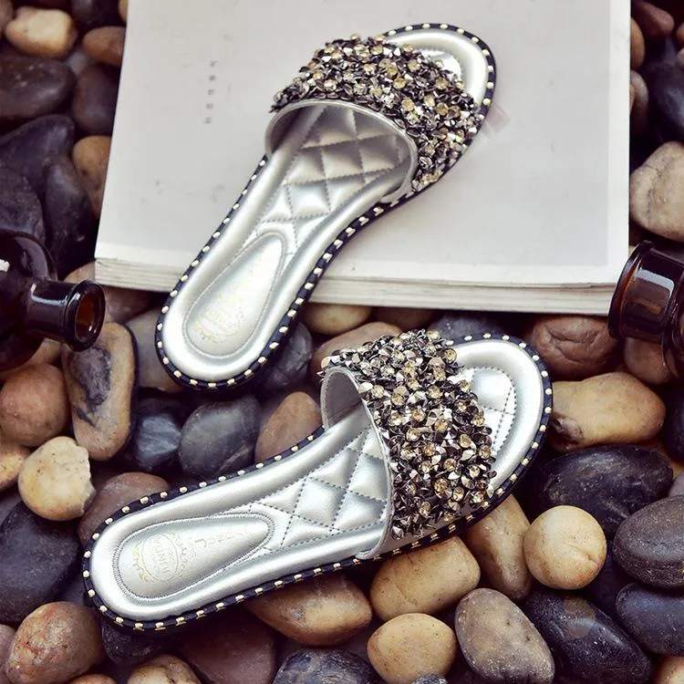 Sequins Shiny Peep Toe Antiskid Sandals