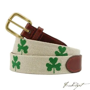 Shamrock Needlepoint Belt