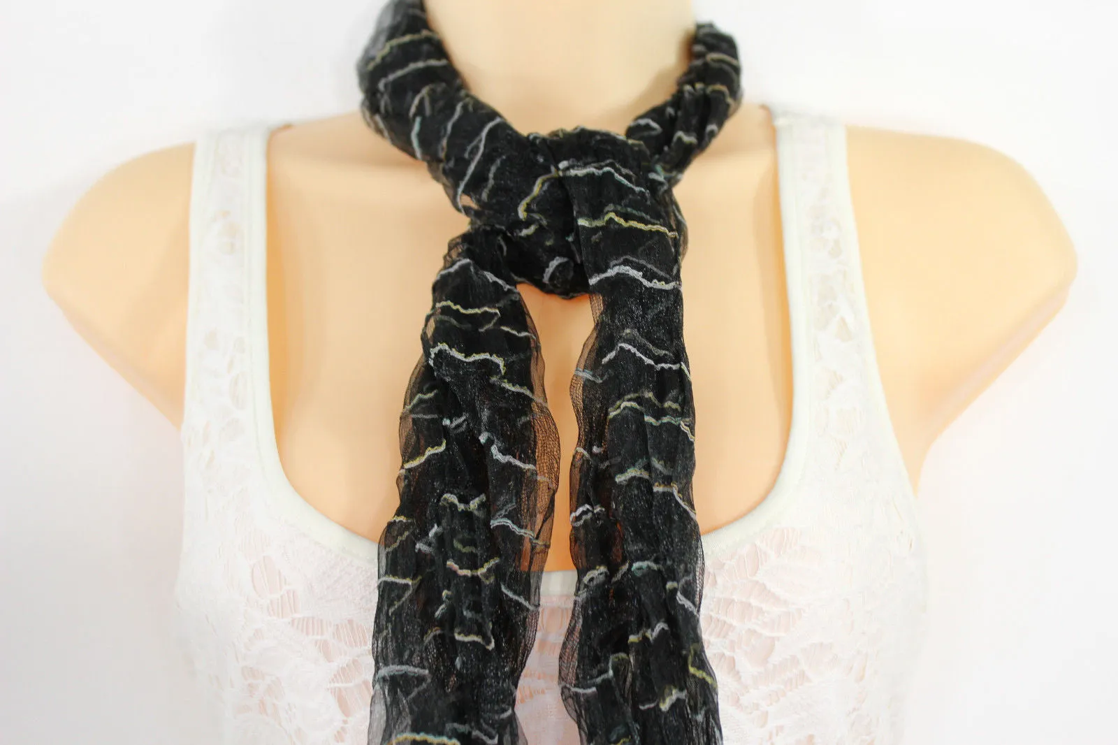 Sheer Long Scarf