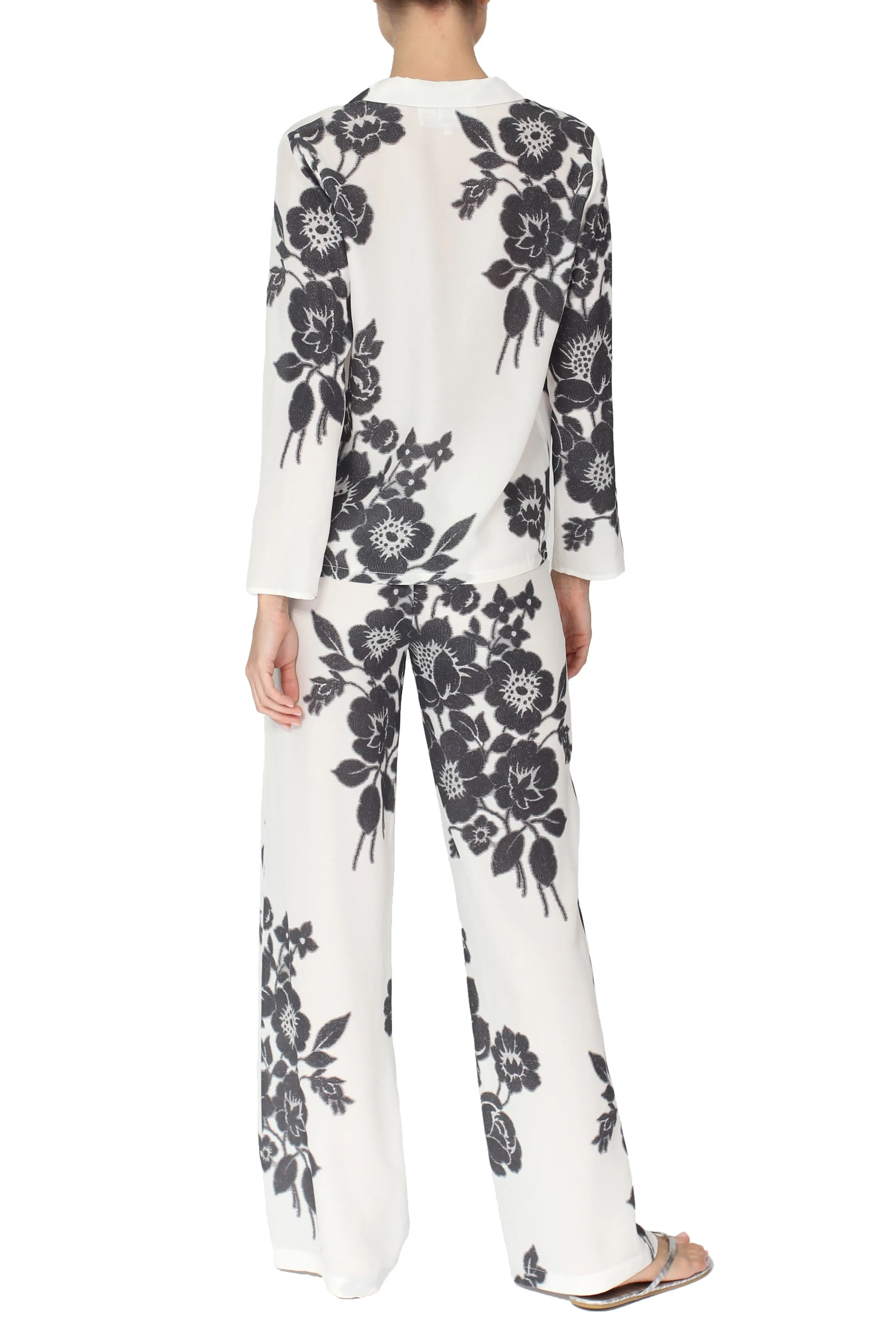 Silk Embroidered Pants