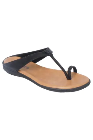 SOLES Classic Black Flat Sandals - Versatile Style for Any Occasion
