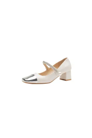 Square Toe Block Heels Pumps