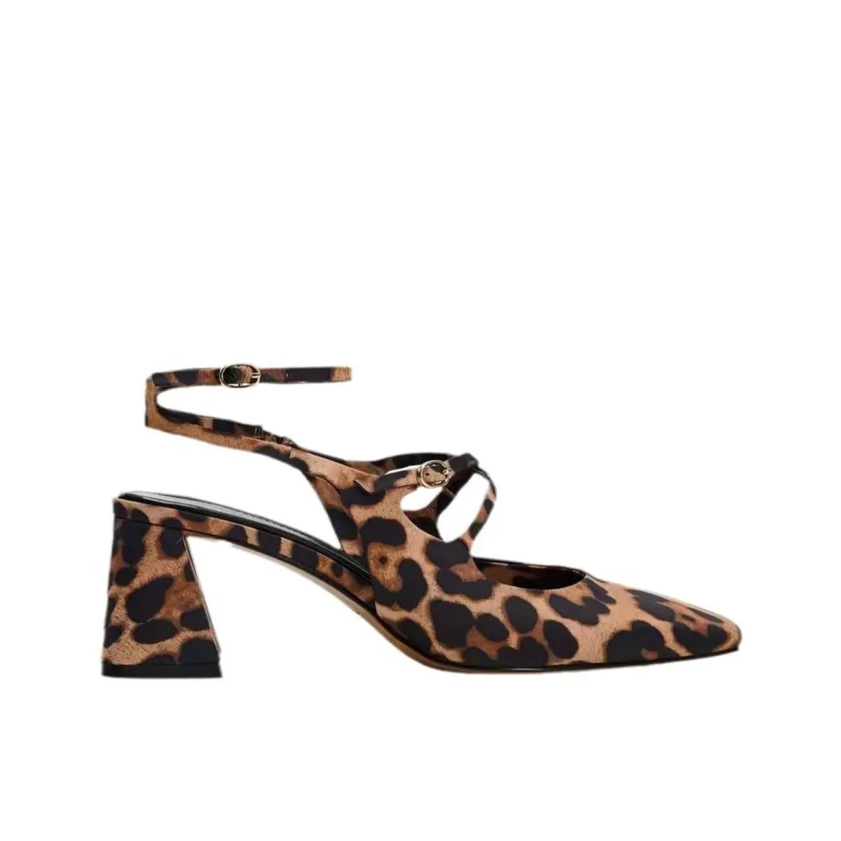 Square Toe Slingback Pumps