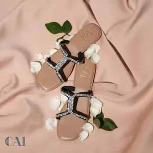 Strap Embellished Flats