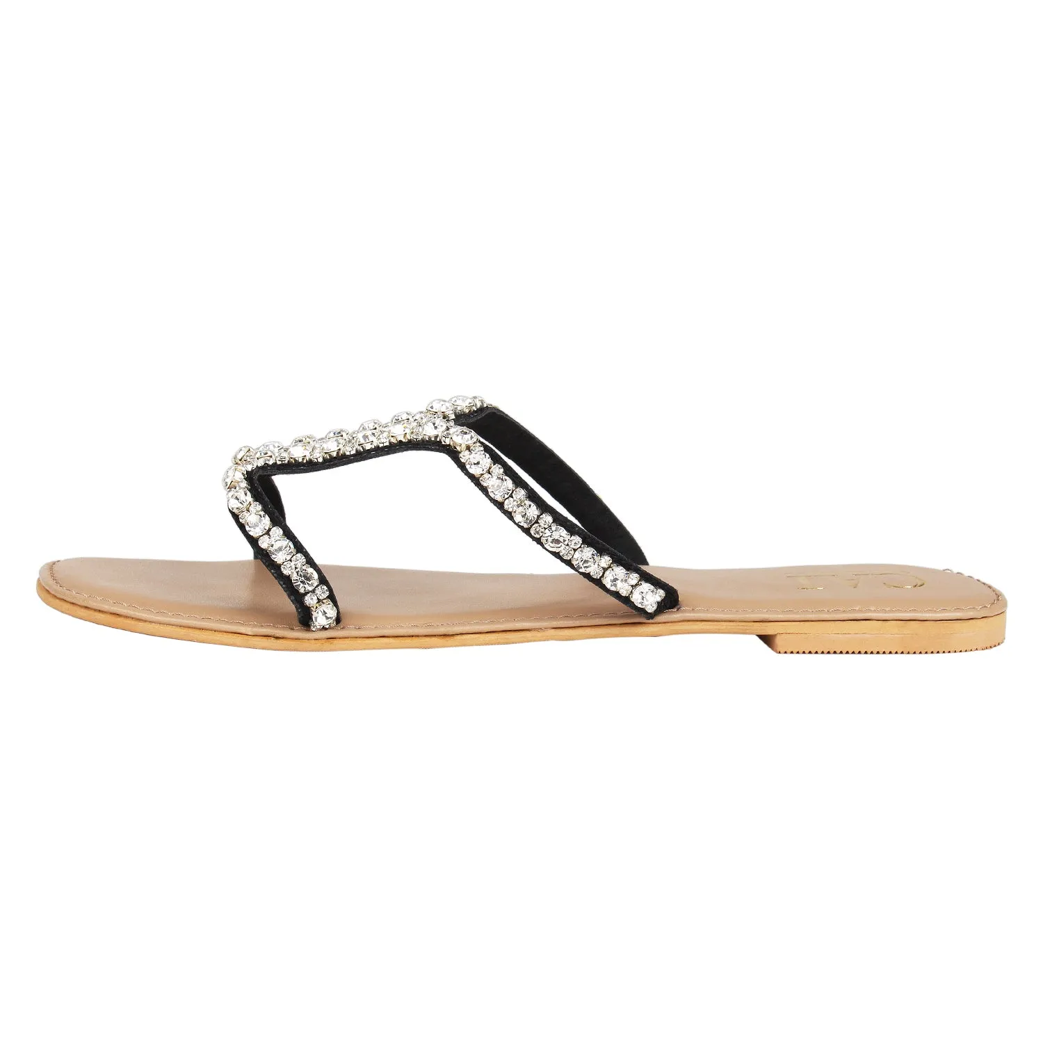 Strap Embellished Flats