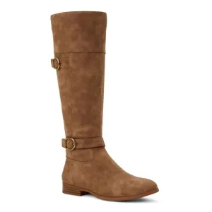 STYLE &amp; COMPANY Womens Brown Almond Toe Stacked Heel Zip-Up Boots 6.5