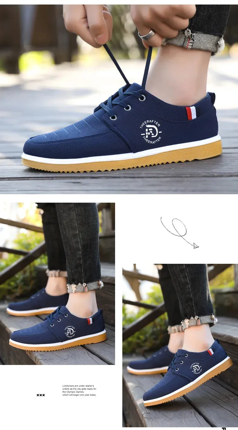Stylish Men's Canvas Sneakers - Breathable & Casual