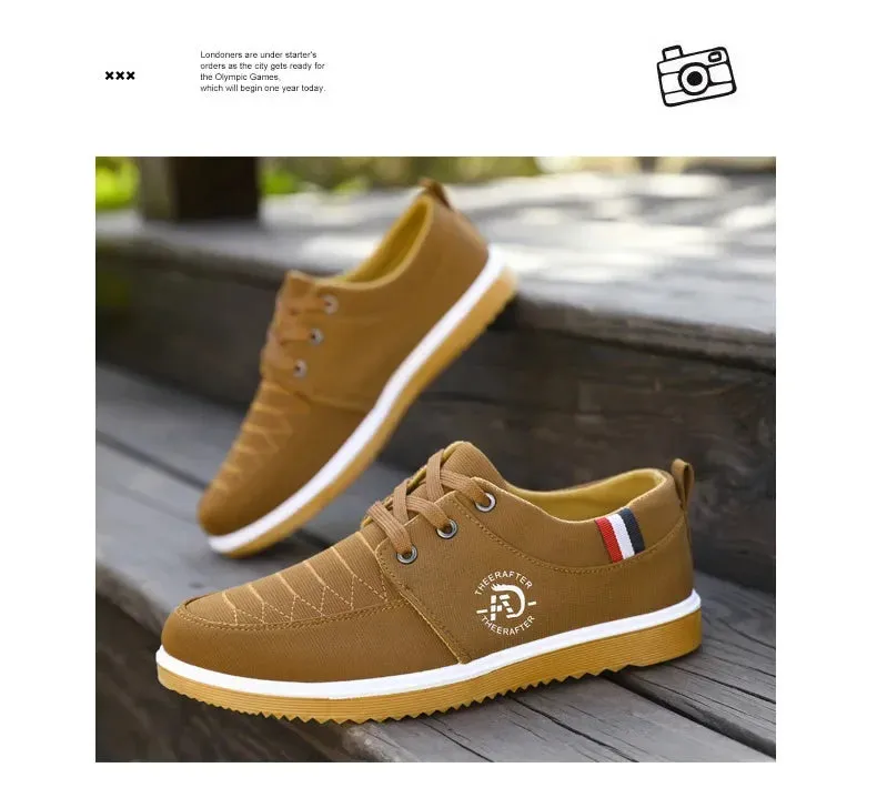 Stylish Men's Canvas Sneakers - Breathable & Casual