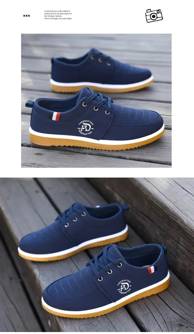 Stylish Men's Canvas Sneakers - Breathable & Casual
