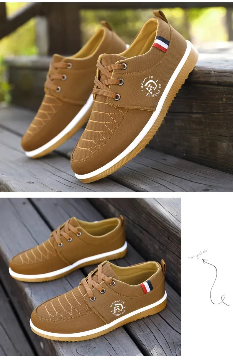 Stylish Men's Canvas Sneakers - Breathable & Casual