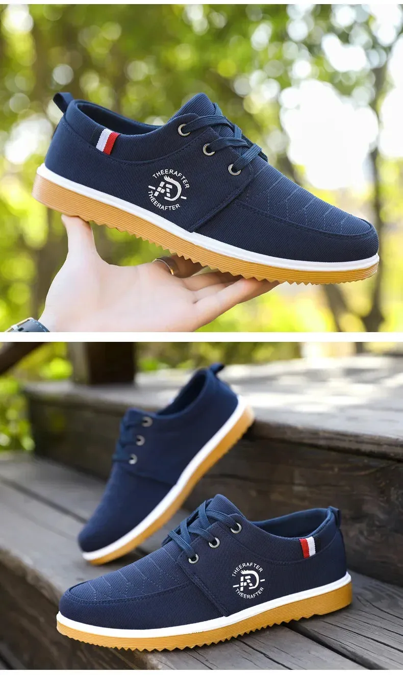 Stylish Men's Canvas Sneakers - Breathable & Casual
