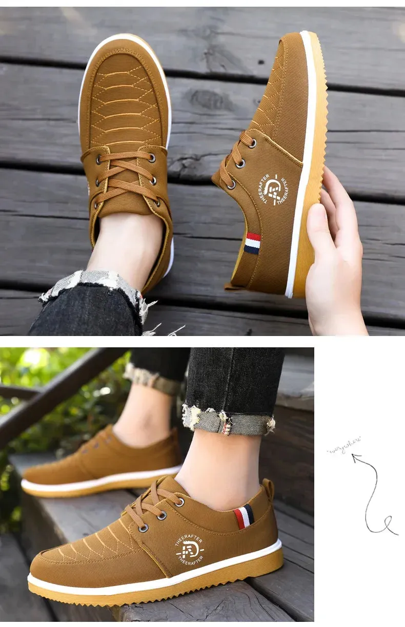 Stylish Men's Canvas Sneakers - Breathable & Casual
