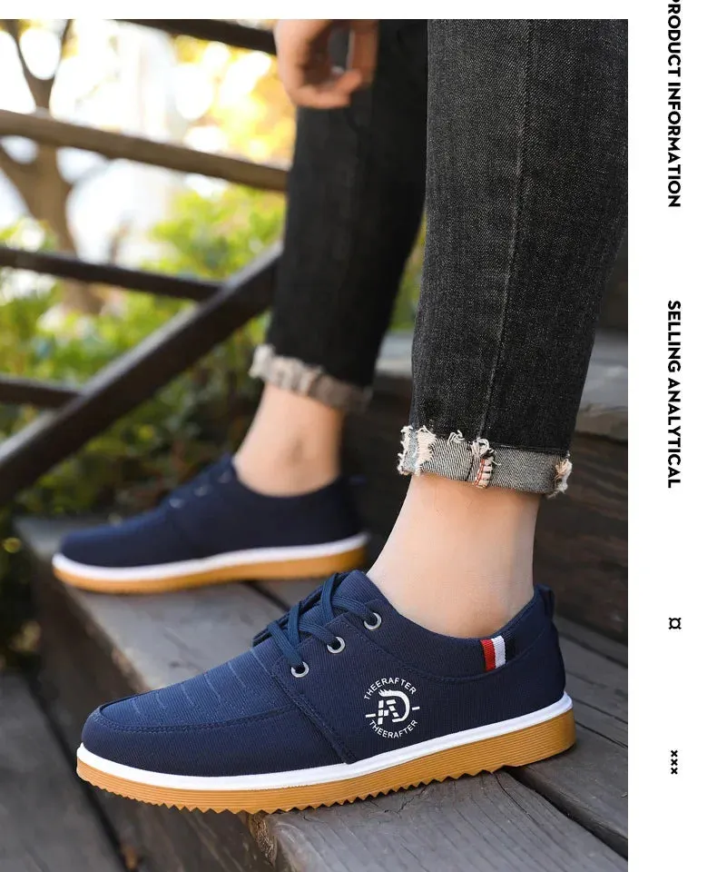 Stylish Men's Canvas Sneakers - Breathable & Casual