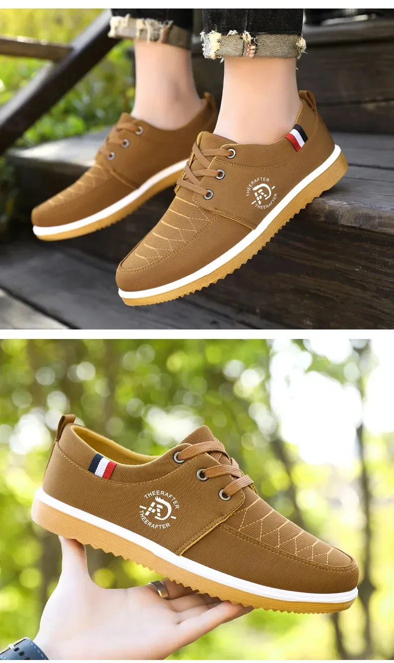 Stylish Men's Canvas Sneakers - Breathable & Casual